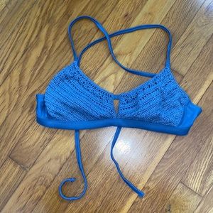 xhilaration adjustable bikini top with crochet details